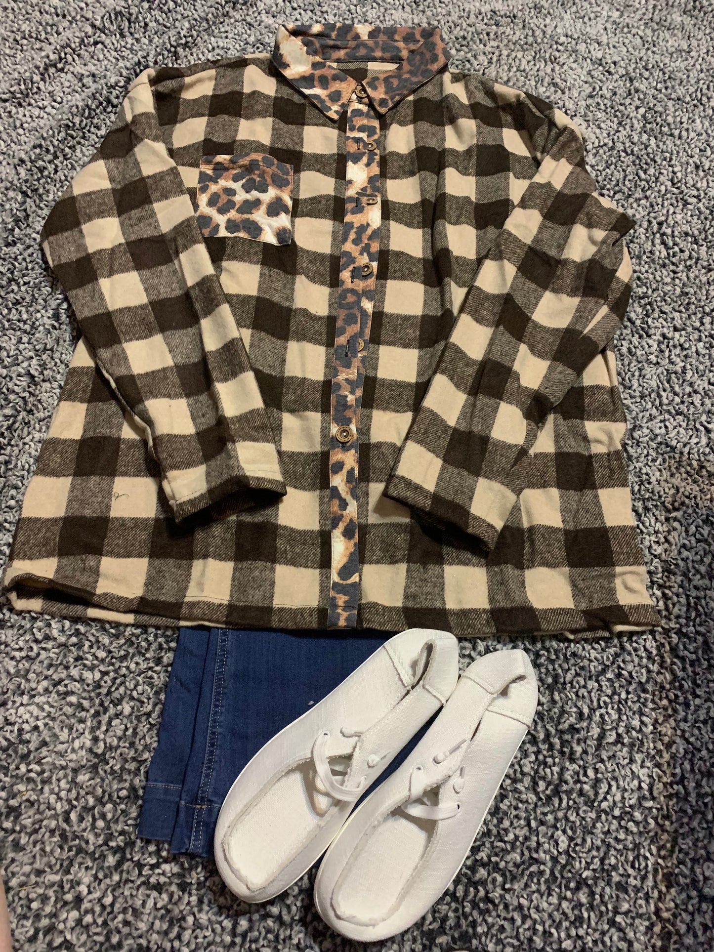 Leopard Plaid Shacket