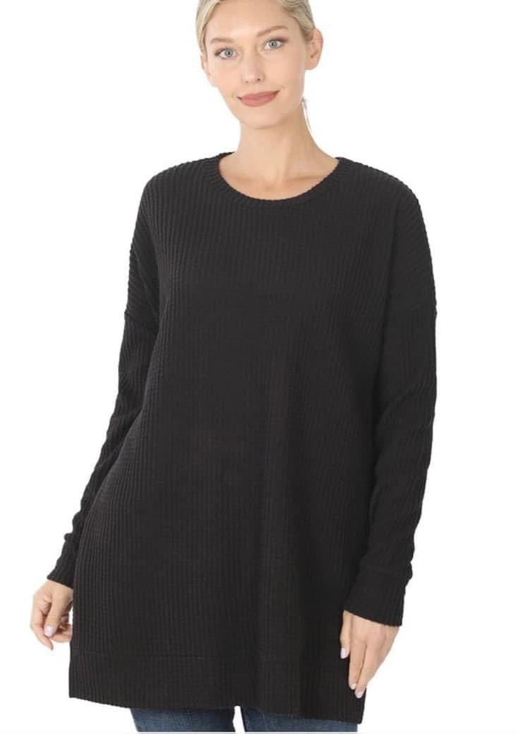 Zenana Waffle Sweater