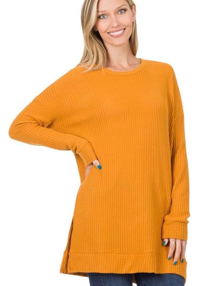 Zenana Waffle Sweater