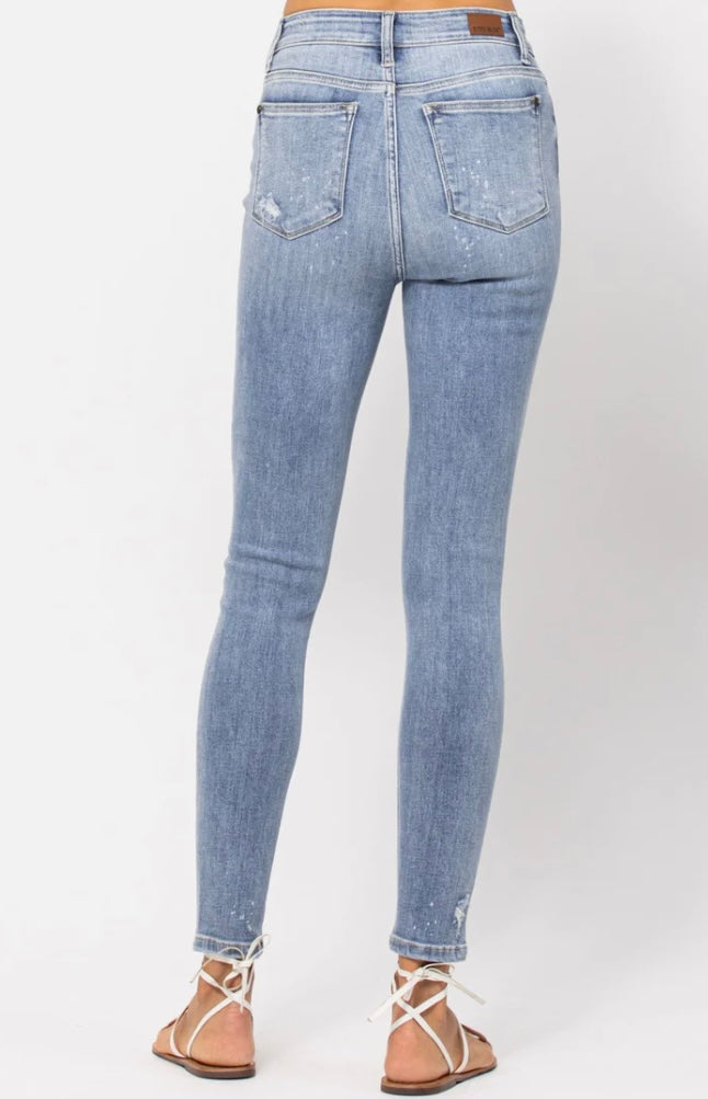 Judy Blue bleach splatter skinny jeans