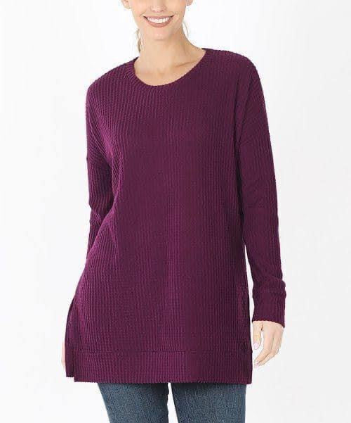 Zenana Waffle Sweater